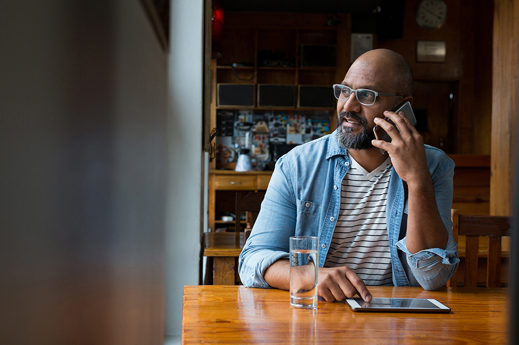 Image of a Man on the Phone